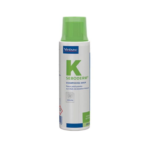 SEBODERM K 250ml - Shampooing Doux Chats, Chiens - Etats Kératoséborrhiques
