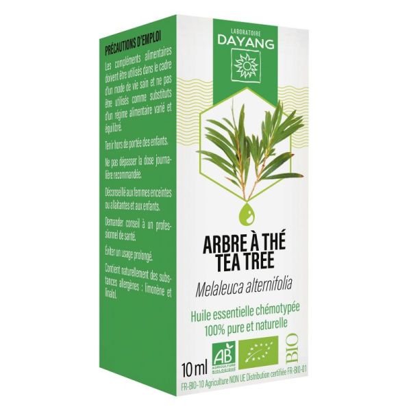 DAYANG BIO Huile Essentielle Chémotypée ARBRE A THE (TEA TREE) 10ml - Melaleuca alternifolia