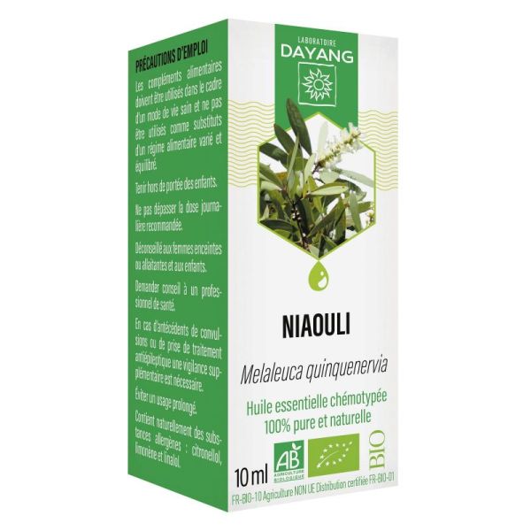 DAYANG BIO Huile Essentielle Chémotypée NIAOULI 10ml - Melaleuca quinquenervia