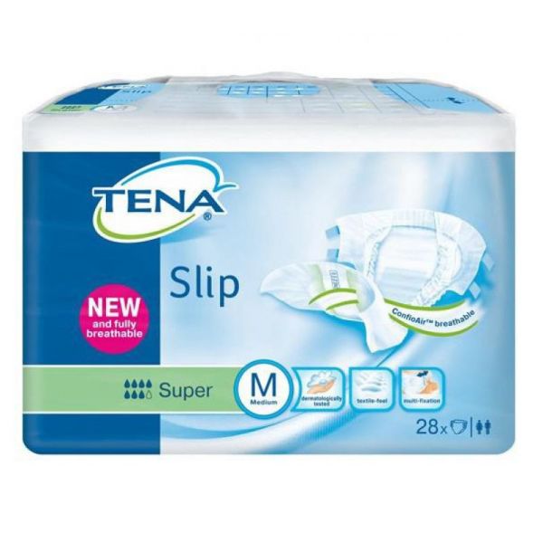 TENA SLIP SUPER MEDIUM (Medium) Tour de Hanches 73 à 122 cm - Slip/Culotte Absorbant Jetable Homme/F