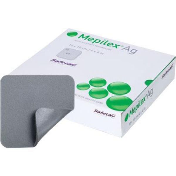 MEPILEX Ag 12.5 x 12.5 cm - Bte/5 - Pansement Hydrocellulaire au Sulfate d' Argent