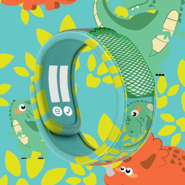 PARAKITO KIDS Bracelet DINOSAURE - Bracelet Anti Moustiques Rechargeable - Enfant de 3 à 7 Ans - Bte/1