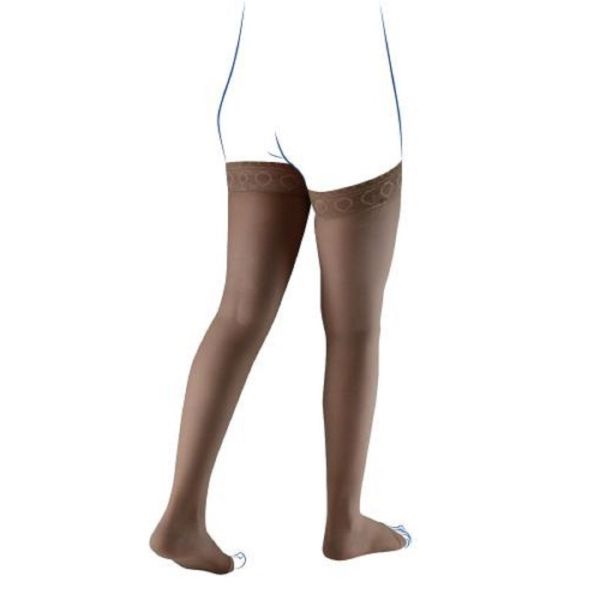 VENOFLEX Incognito Absolu Naturel Pieds Ouverts - Bas Cuisse Anti Glisse de Contention Pieds Ouverts