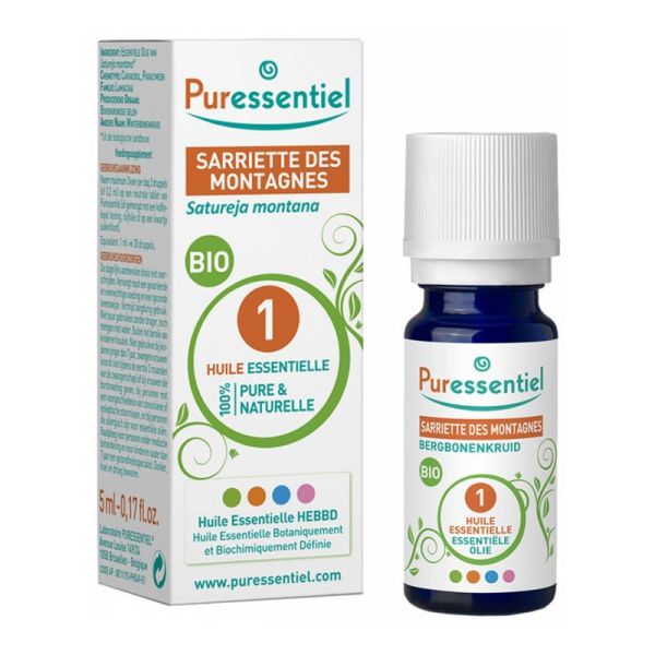 PURESSENTIEL BIO Sarriette des Montagnes 5ml - Huile Essentielle Satureja montana