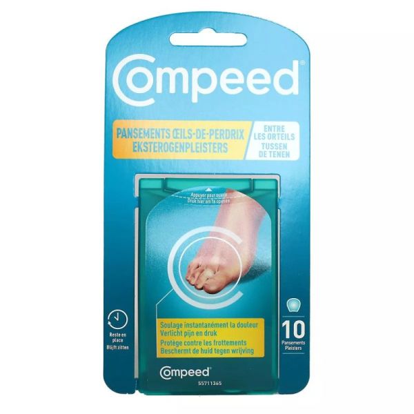 COMPEED Oeils de Perdrix + Pansements Actifs à l' Acide Salicylique - Bte/10- JOHNSON et JOHNSON