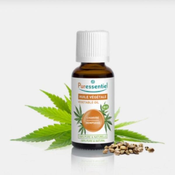 PURESSENTIEL Huile Végétale Bio CHANVRE (Cannabis sativa) 30ml - 100% Pure et Naturelle