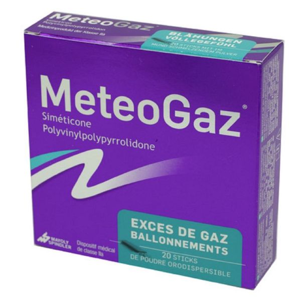 METEOGAZ 20 Sticks - Excès de Gaz, Ballonnements