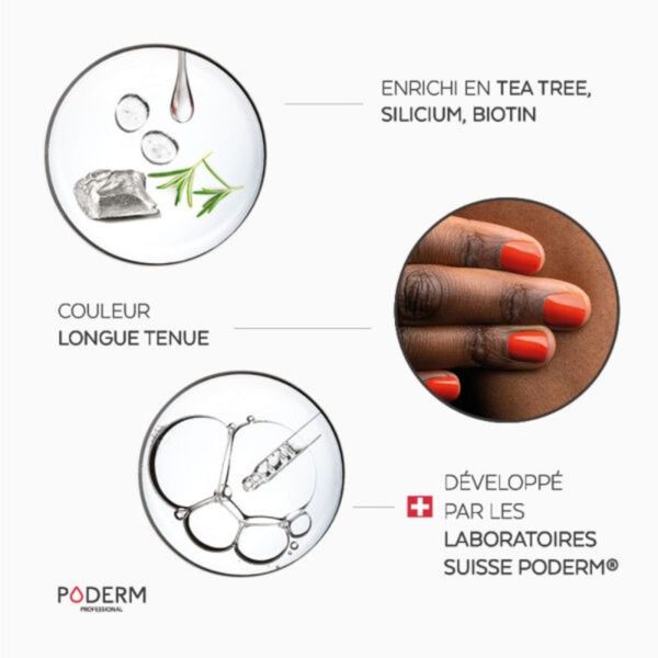PODERM PROFESSIONAL Color Care Terracotta  8ml - Vernis à Ongles Tea Tree - 7640178213227