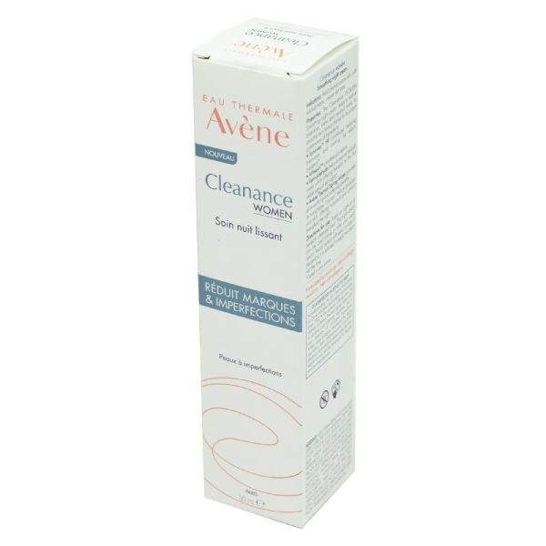 CLEANANCE WOMEN Soin Nuit Lissant 30ml - Peaux Mixtes à Imperfections