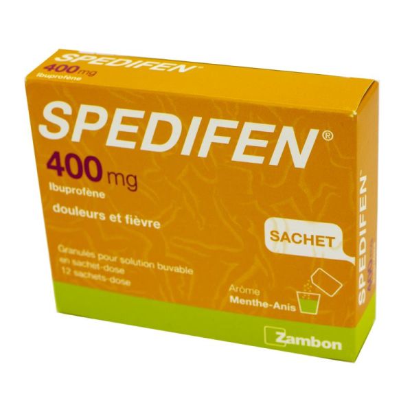 Spedifen 400 mg, granulés pour solution buvable, 12 sachets