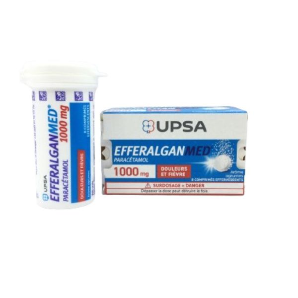 Efferalganmed 1000 mg, 8 comprimés effervescents