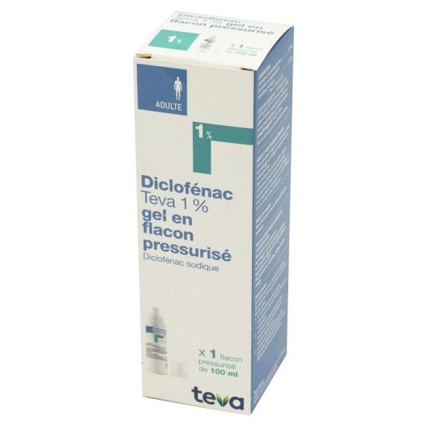 Diclofénac Teva 1% Gel en Flacon pressurisé 100 ml