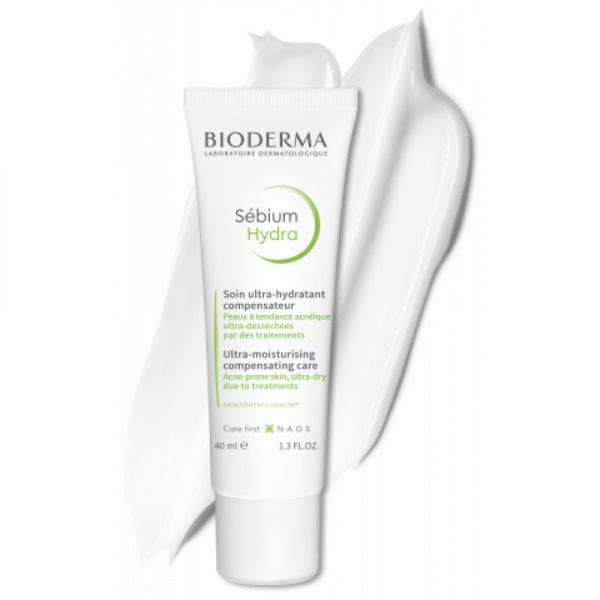 BIODERMA Sébium Hydra 40ml - Soin Hydratant Compensateur - Peaux à Tendance Acnéique Fragilisées