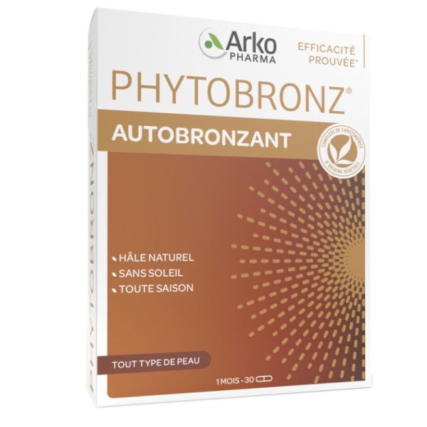 PHYTOBRONZ AUTOBRONZANT Hâle Naturel Sans Soleil Toute Saison 30 Gélules