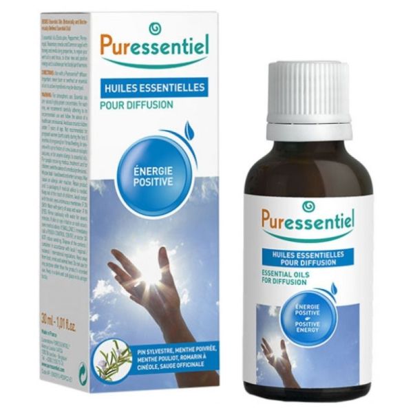 PURESSENTIEL DIFFUSION Energie Positive - Huile Essentielle pour Diffusion - 30ml