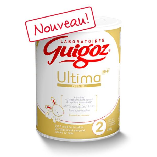GUIGOZ ULTIMA 2 Premium 800g - Lait En Relais de l' Allaitement  - Nourrisson de 6 à 12 Mois