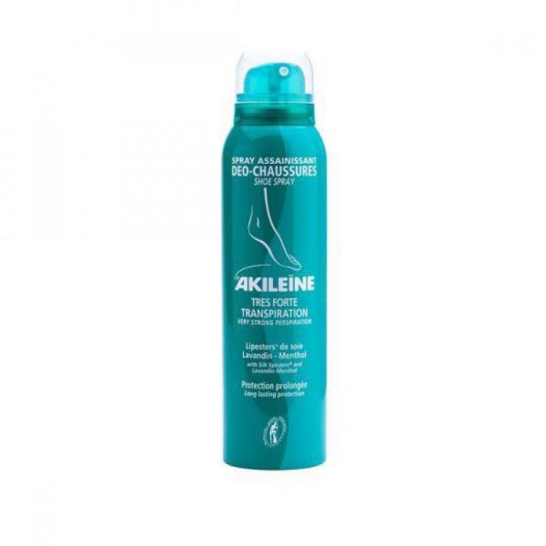 AKILEINE SPRAY ASSAINISSANT DEO CHAUSSURES Aseptisant aux Lipesters® de Soie - Pieds à très Forte Tr