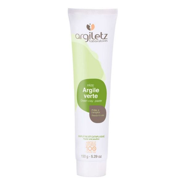 ARGILETZ Pâte d' Argile Verte 150g Prête à l' Emploi - Masque, Emplâtre, Cataplasme - 100% Naturelle