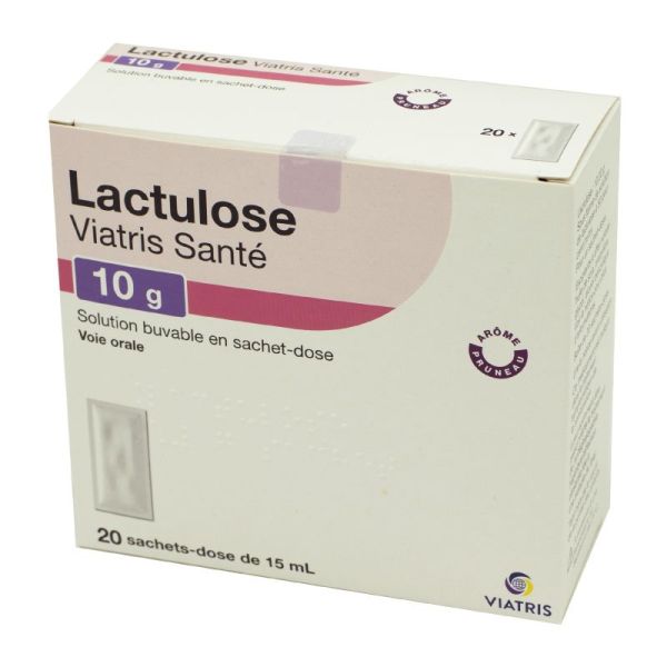 Lactulose Viatris Santé Solution buvable 10g - 20 sachets-dose 15ml