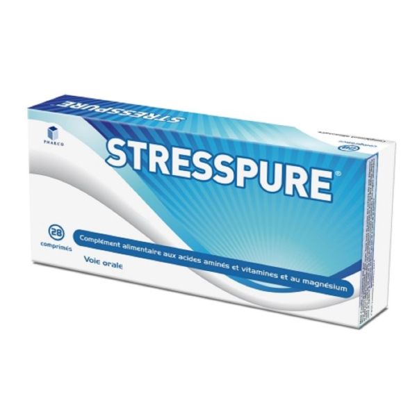 STRESSPURE 28 Comprimés - Complément Alimentaire Stress, Nervosité - Acides Aminés, Vitamines