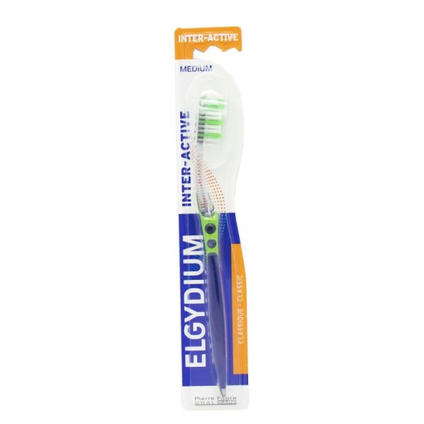 ELGYDIUM INTER ACTIVE Brosse à Dents Medium - 1 Unité