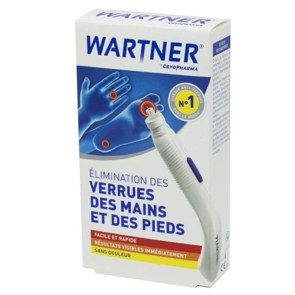 WARTNER by CRYOPHARMA Stylo 1.5ml - Elimination des Verrues des Mains et Des Pieds