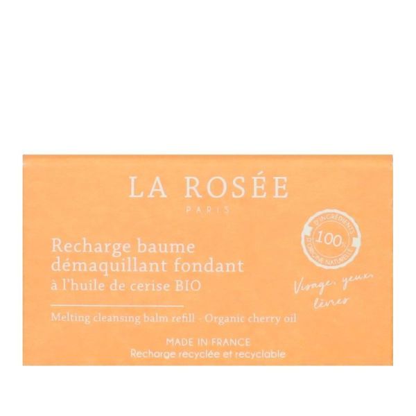 La Rosée Recharge baume démaquillant fondant huile cerise bio 90ml