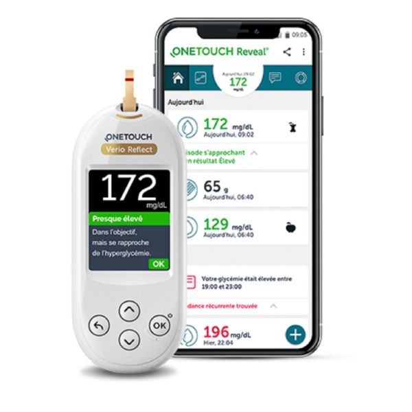 LIFESCAN ONETOUCH VERIO REFLECT Kit lecteur de glycémie Connecté sans Codage