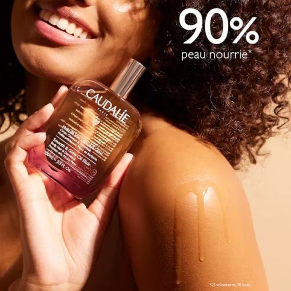 CAUDALIE FIGUE LISSAGE ET GLOW Huile de Soin 50ml - Soin Multi Fonctions Corps, Décolleté, Cheveux