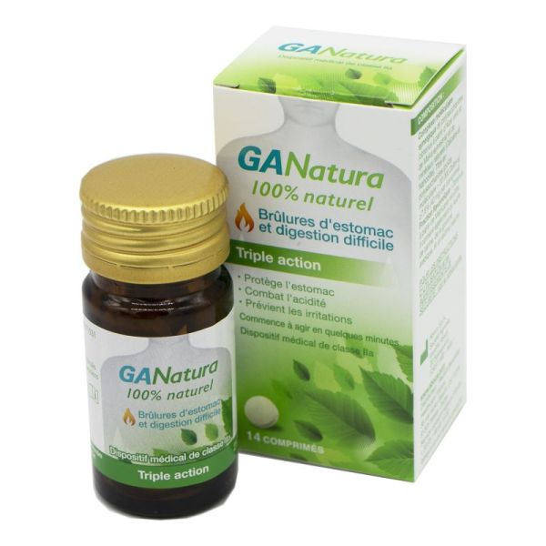 GANATURA 100% Naturel 14 Comprimés - Brûlures d' Estomac, Digestion Difficile