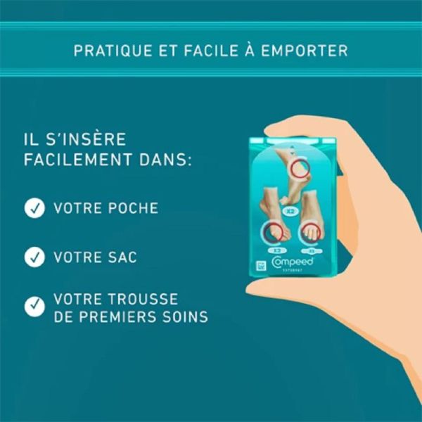 COMPEED 5 Pansements Ampoules Assortiment 3 Formats - Technologie Hydrocolloïde