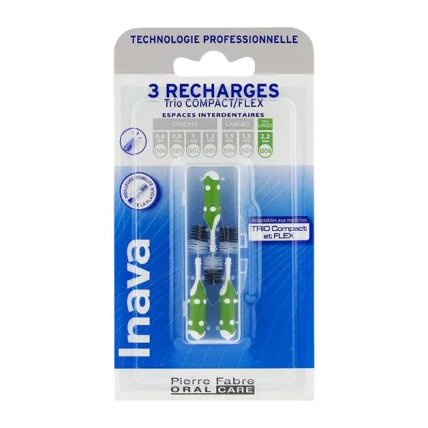 RECHARGES Vertes 2.2mm ISO6 pour TRIO COMPACT et FLEX - Bte/3