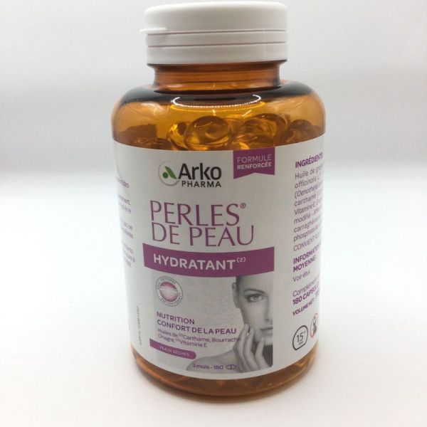 ARKOPHARMA  Perles de Peau  Hydratant  Peaux sèches 180 comprimés cure de 3 mois -3578835505009