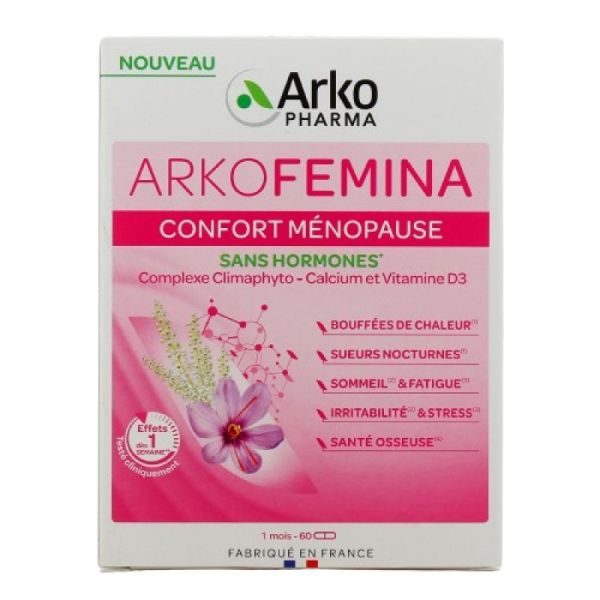 ARKOPHARMA- arkofemina - confort menopause - sans hormones - 1 mois - 60 gelules
