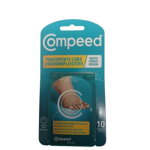 COMPEED Pansements Cors Moyen format 1.75 x 6 cm - Pansement Hydocolloïde - Bte/10