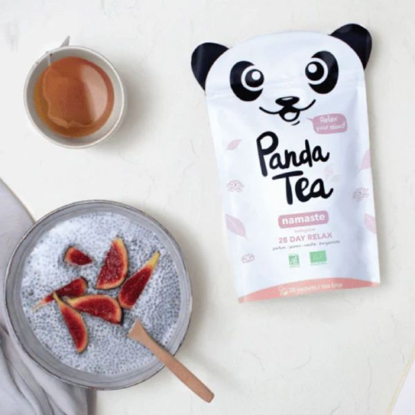 PANDA TEA NAMASTE 28 Sachets - Relaxation, Bien-être - Jasmin Vanille Bergamote