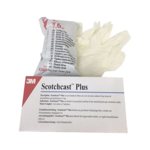 3M SCOTCHCAST PLUS Résine de Contention pour Immobilisation - Blanc - 3.6m x 7.5cm - Bte/1 Unité