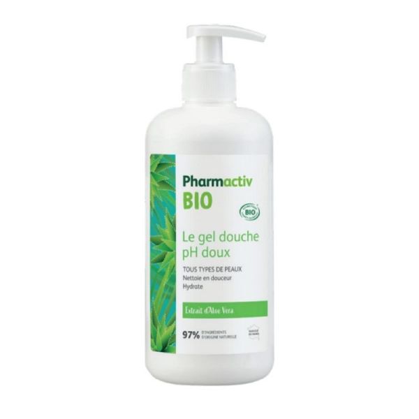 PHARMACTIV BIO Le Gel Douche pH Doux 500ml - Tous Types de Peaux - Aloe  Vera Bio