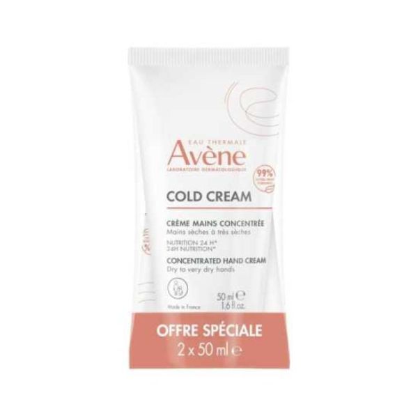 AVENE COLD CREAM  Crème Mains Concentrée Lot de 2x 50 ml