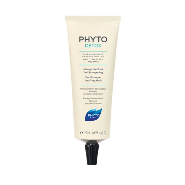 PHYTODETOX Masque Purifiant Pré Shampooing 125ml - Cuir Chevelu et Cheveux Pollués