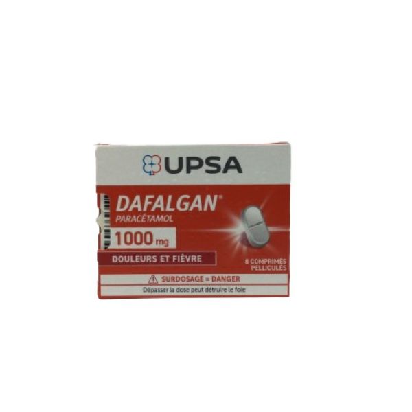 Dafalgan 1000 mg, 8 comprimés pelliculés