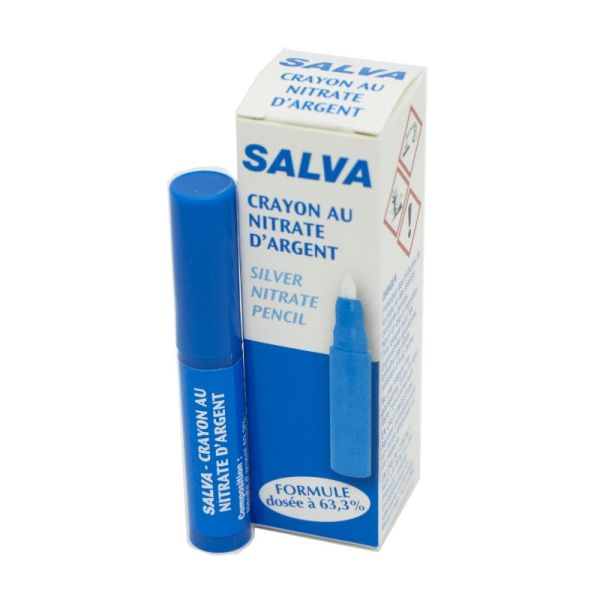SALVA Crayon au Nitrate d' Argent - Traitement Local des Verrues et des Plaies Bourgeonnantes - Form