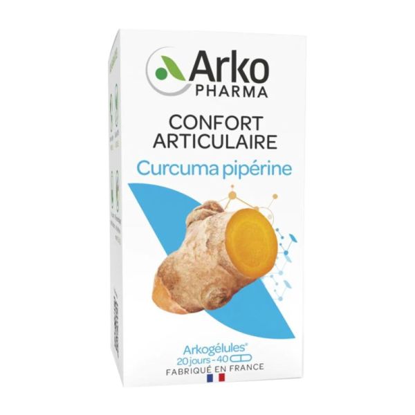 ARKOGELULES Curcuma Piperine 103mg de Curcumines - Bte/40 - Confort Articulaire