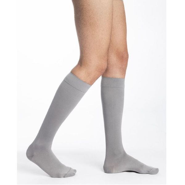 SIGVARIS ESSENTIEL MICROFIBRE Chaussettes GRIS CLAIR - Contention Homme Classe 2