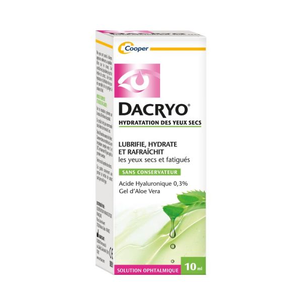 DACRYO Hydratation des Yeux Secs 10ml - Lubrification, Hydratation, Rafraîchissement