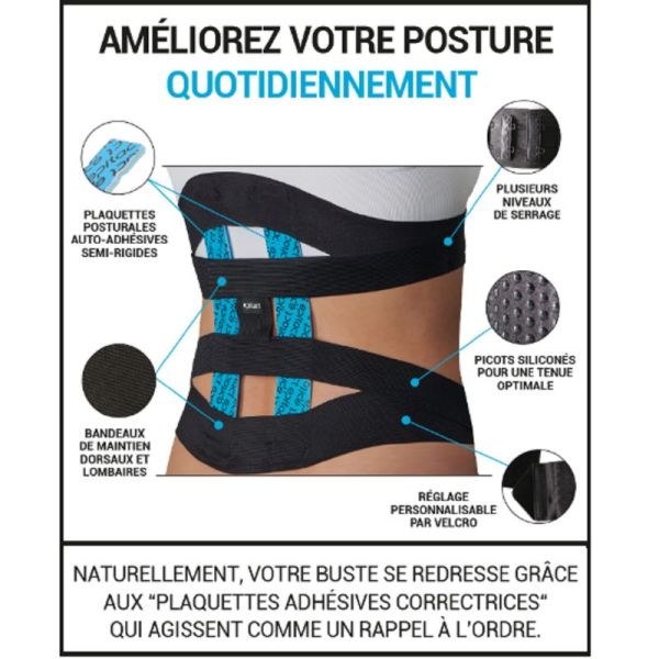 EPITACT POSTUROSTRAP 1 Unité - Correcteur de Posture pour Soulager le Dos