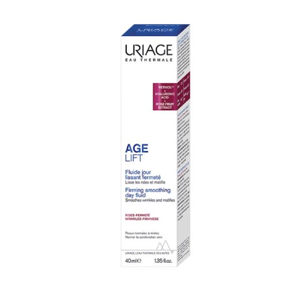 URIAGE AGE LIFT Fluide Jour Lissant Fermeté 40ml - Anti-âge, Rides, Ridules, Anti-Brillance - Toutes Peaux Normales à Mixtes