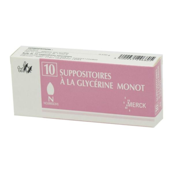 Suppositoires A La Glycerine Monot Nourrissons 10 Suppositoires Phar