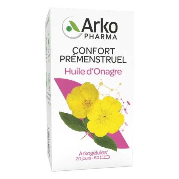 ARKOGELULES Huile d' Onagre 990mg d' Acide linoléique - Bte/60 - Confort Prémenstruel