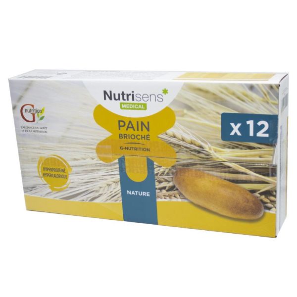 G-Nutrition Pain Brioché Nature HP / HC Hyperprotéiné, Hypercalorique - Dénutrition - Bte/12